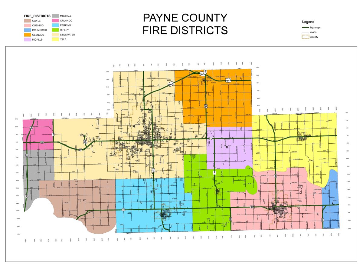 Payne County Fire Service Map